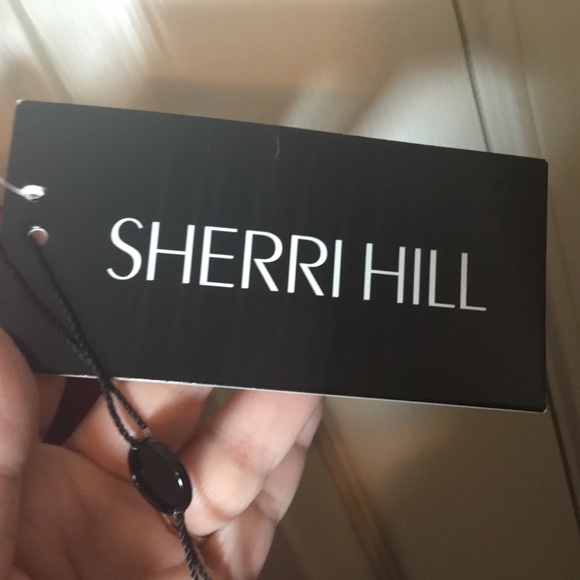 Sherri Hill NWT Red Strapless Rhinestone Mini Satin Dress with Pockets - Size 8 - Picture 10 of 14